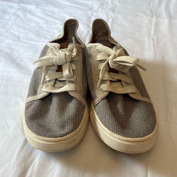 Olukai Pehuea Li sneakers women’s size 10 tan brown comfort shoe lace up - Picture 2 of 7